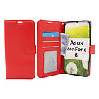 billigamobilskydd.se Crazy Horse Wallet Asus ZenFone 6 (ZS630KL) (Röd) 32427