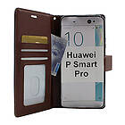 billigamobilskydd.se Crazy Horse Wallet Huawei P Smart Pro (STK-L21) (Brun) 35950