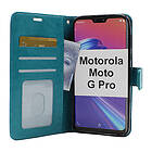 billigamobilskydd.se Crazy Horse Wallet Motorola Moto G Pro (Turkos) 37267