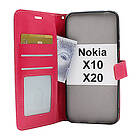 billigamobilskydd.se Crazy Horse Wallet Nokia X10 X20 (Hotpink) 40887