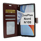 billigamobilskydd.se Crazy Horse Wallet OnePlus Nord N100 (Brun) 39016