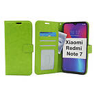 billigamobilskydd.se Crazy Horse Wallet Xiaomi Redmi Note 7 (Grön) 32844