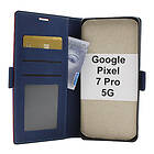 billigamobilskydd.se Lyx Standcase Wallet Google Pixel 7 Pro 5G (Marinblå) 45477