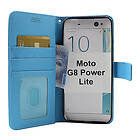 billigamobilskydd.se New Standcase Wallet Motorola Moto G8 Power Lite (Ljusblå) 36587
