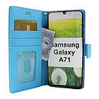 billigamobilskydd.se New Standcase Wallet Samsung Galaxy A71 (A715F/DS) (Ljusblå) 35583