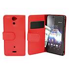 CoverIn Plånboksfodral Sony Xperia V (LT25i) (Röd) 5685