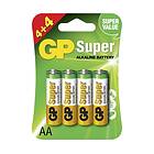 GP Batteries Super Alkaline AA 4+4