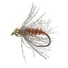 Unique Flies BH S. Lummes Puppa Brown/Orange #10