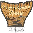 Vision Hero Sticker 120mm Dekorklistremerke