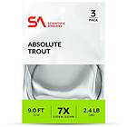 Scientific Anglers SA Absolute Trout Leader 3-Pack 9' 0X 0,28mm