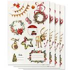 Galleri Papper Stickers Julmotiv 4 ark 12x18 cm