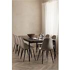 Ellos Matgrupp Gilda med bord 220x106 cm 8 stolar Brun/beige