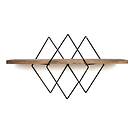 Hanah Home Vägghylla WR033 Valnöt Svart 41 32