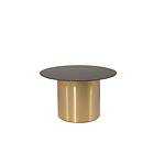 Furniture Fashion Soffbord Ystad, Diameter 75 cm Guld svart