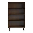 Wood Novogratz Bokhylla med fyra hyllor Brittany Florence Walnut 81 140