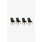 Hanah Home Stol Alfa 4 st. Kaki/Valnöt 50 90