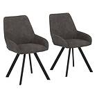Loft24 Matsalsstol Sandra 2-pack Mörkgrå 52 84