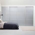 Elfa Skjutdörr Vista Trio Glas/Glas. Profil: Vit 8400VistaTrio124
