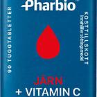 Pharbio Järn + Vitamin C 90 Tabletter