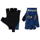 Santini Trionfo Tour De France 2023 Short Gloves Blå M Man