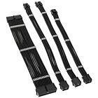 Kolink Core Standard Braided Cable Extension Kit 2x 6+2pin, 1x 4+4pin, 1x 20-4pin Jet Black