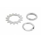 Miche Pista Pinion With Bracket And Ring Nut Silver 1s 15t