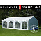 Dancover Partytält Festtält SEMI PRO Plus 4x8m PVC, Vit