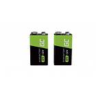 Green Cell Laddningsbara HF9 Batterier 250mAh, 9V, 2-pack