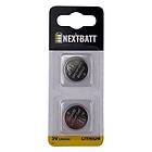 NextBatt Knappcellsbatteri CR2032, 3V 2-pack