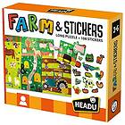 Headu Jigsaw Puzzle Farm with Reusable Stickers Golv