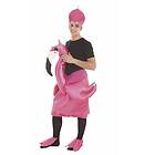 Maskeraddräkt vuxna Rosa flamingo (3 Delar)