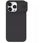 Nillkin CamShield Silky Silicone Case (iPhone 15 Pro) Svart