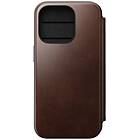 Nomad Modern Horween Leather Folio (iPhone 15 Pro) Brun