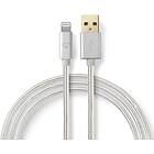 Nedis Fabritallic USB-A to Lightning Cable 1 meter