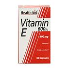 HealthAid Vitamin E 600IU Natural 60 Capsules