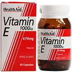 HealthAid Vitamin E 1000IU Natural 60 Capsules