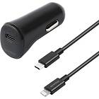 Essentials Car Charger 20W USB-C to Lightning-Cable