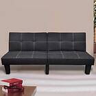 vidaXL Bäddsoffa tyg justerbar svart 240782