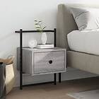 vidaXL Sängbord väggmonterat grå sonoma 35x30x51 cm konstruerat trä 833449