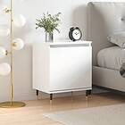 vidaXL Sängbord vit högglans 40x30x50 cm konstruerat trä 826816