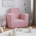 vidaXL Barnsoffa rosa mjuk plysch 341838