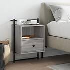 vidaXL Sängbord väggmonterat grå sonoma 40x30x61 cm konstruerat trä 833439