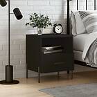 vidaXL Sängbord svart 40x35x47,5 cm konstruerat trä 827454
