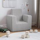 vidaXL Lapset sohva ljusgrå mjuk plysch 341834