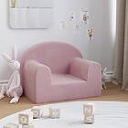 vidaXL Barnsoffa rosa mjuk plysch 341790