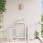 vidaXL Barstolar 2 st vit 40x36x75 cm massiv furu 825346