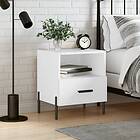 vidaXL Sängbord vit högglans 40x35x47,5 cm konstruerat trä 827456