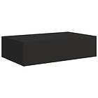 vidaXL Väggmonterad låda svart 40x23.5x10 cm MDF 330243