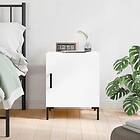 vidaXL Nattbord vit 40x40x50 cm konstruerat trä 827564