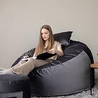 PuskuPusku Moln L Barcelona jätte sittpuff sammetsfåtölj OM135 (Färg: Dark Grey)